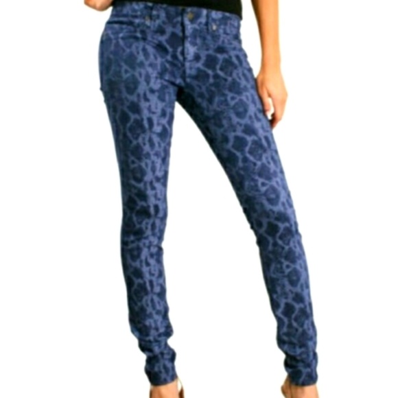 Rich & Skinny Denim - Rich & Skinny Marilyn Dark Wash Python Print Jeans sz 26